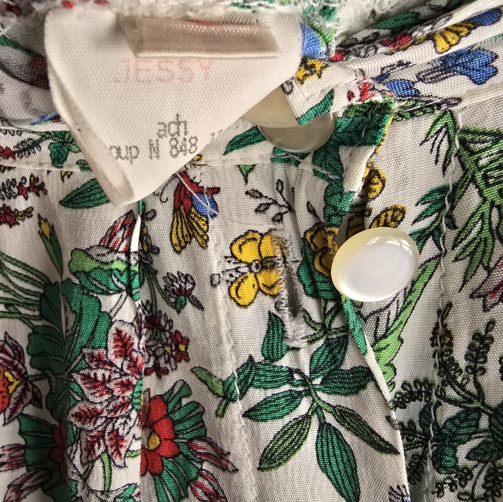Jessy Vintage Button Down Floral Print Women's Maxi Skirt Size 2 - Picture 3 of 7